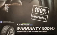 HANKOOK KinergyEX offers 100% Warranty Claims